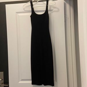 Black bodycon midi dress